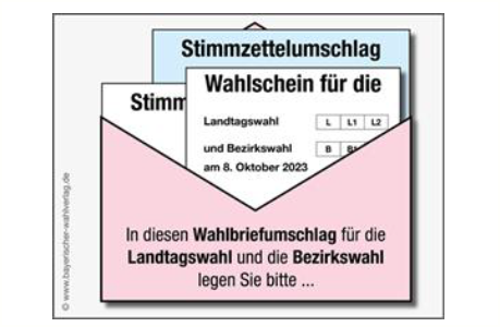 Landtags- und Bezirkswahl am 8.10.2023 - Briefwahlunterlagen in der Woche vor der Wahl 